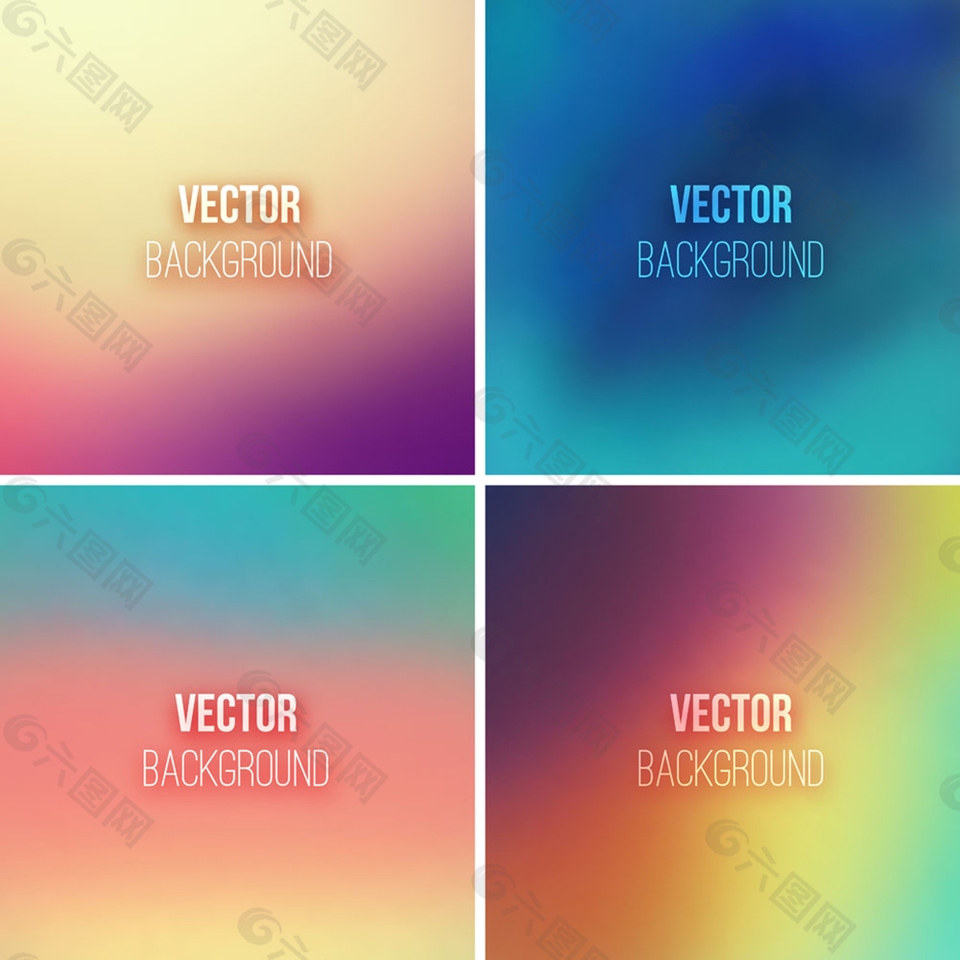 模糊渐变背景素材09 矢量