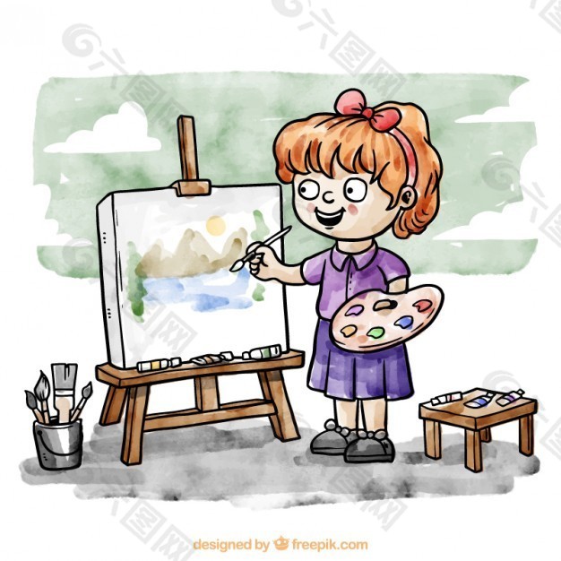 画家与艺术工具