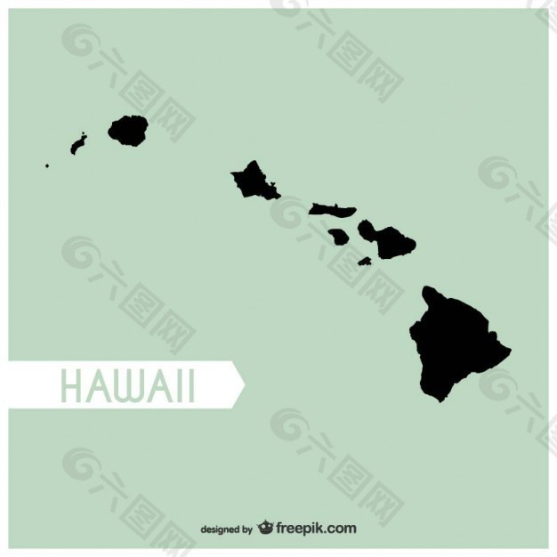 夏威夷地图矢量