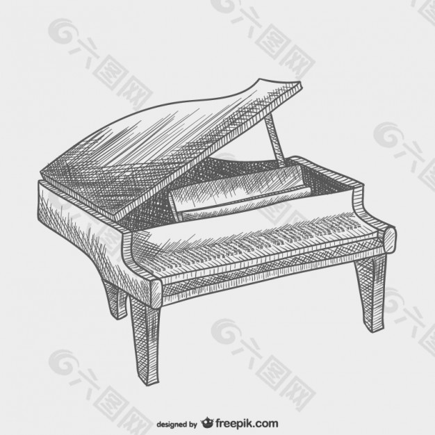 钢琴绘制矢量
