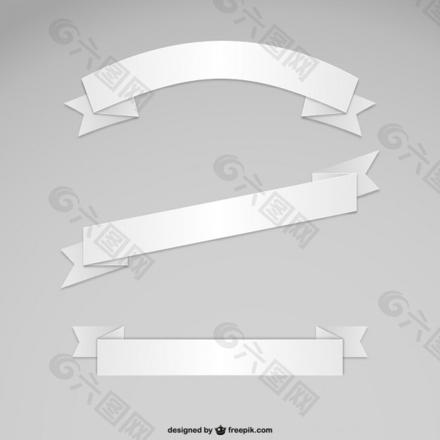 白色条带集设计元素素材免费下载(图片编号:7840658)-六图网