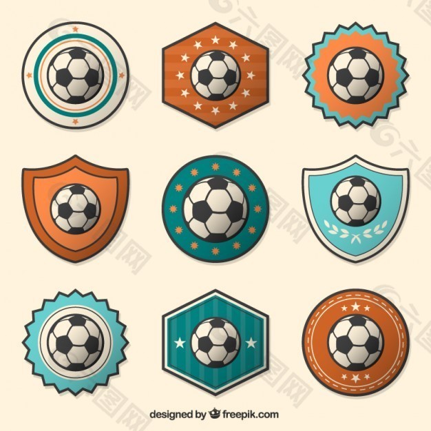 足球徽章简单图片