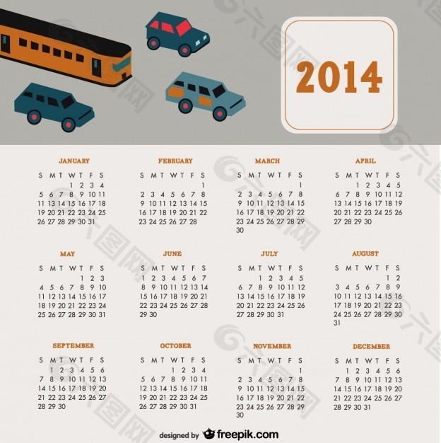2014日历旅行车设计