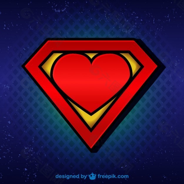 超人的标志与心脏
