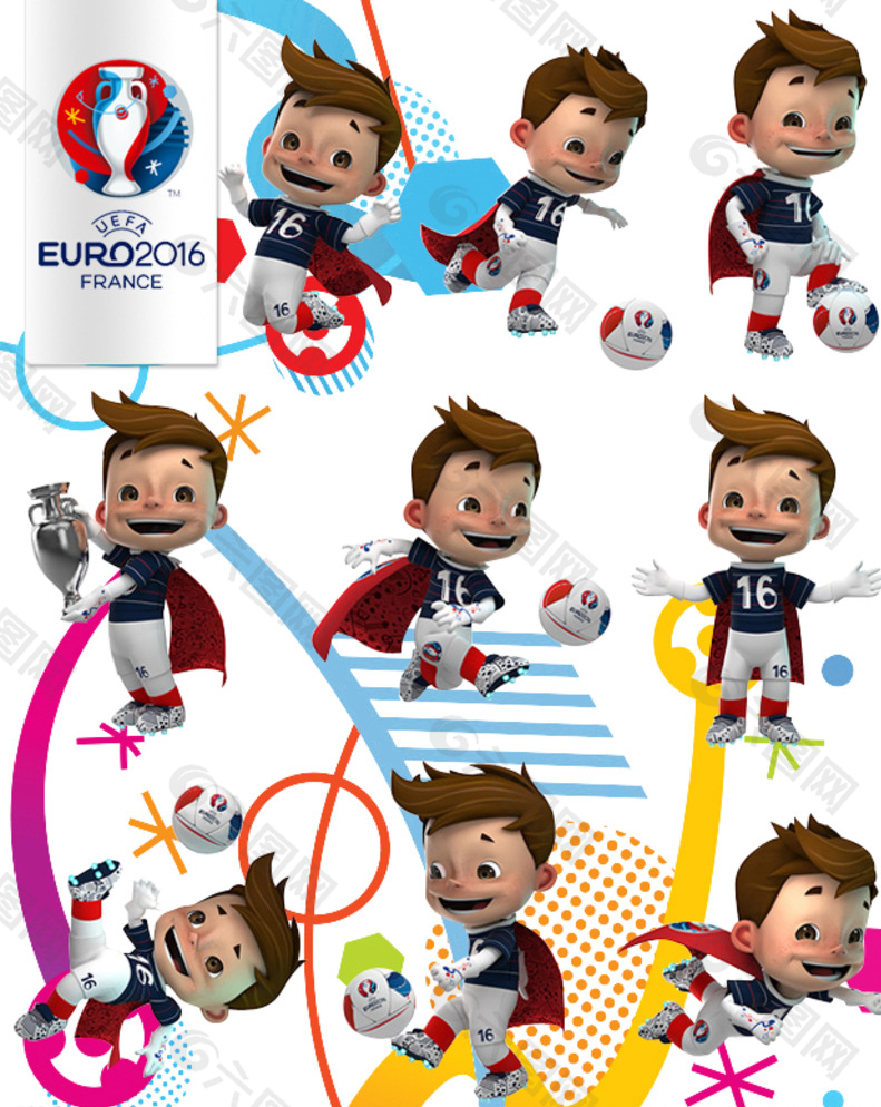 超级维克托 2016欧洲杯吉祥图片