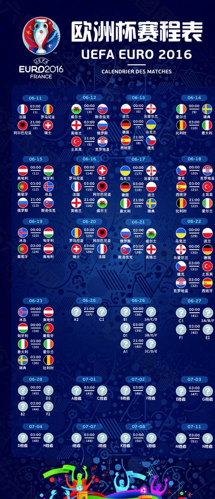 2016年欧洲杯详细赛程图片