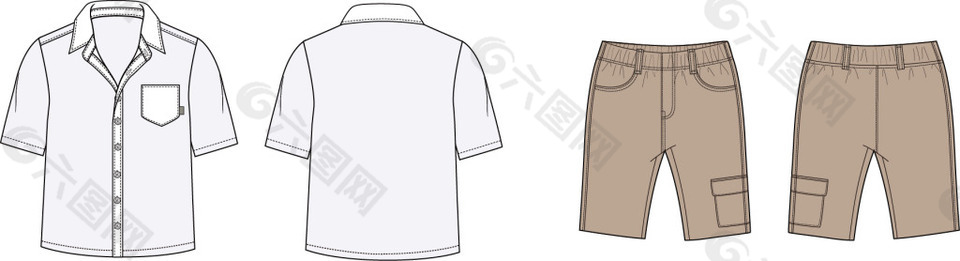 夏季校服制服正装短袖衬衫产品工业素材免费下载 图片编号 六图网