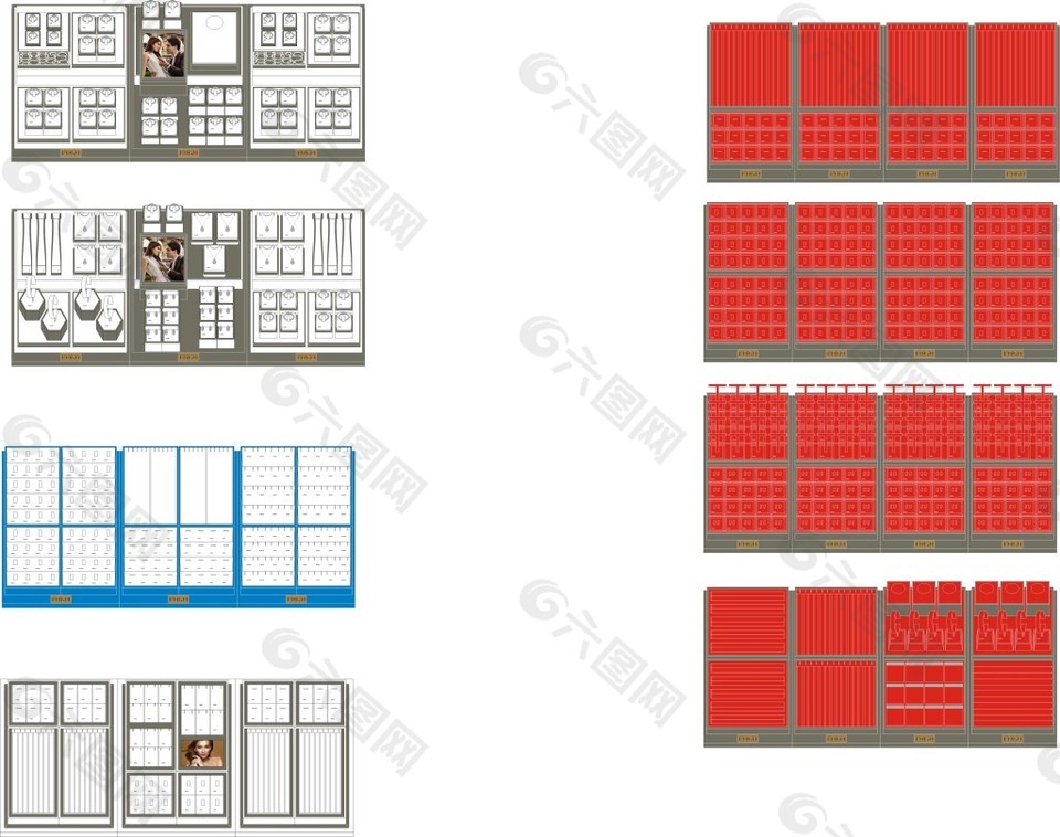 16年周大福珠宝全套陈列展示道具