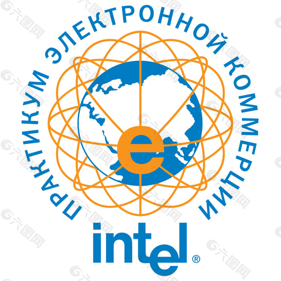 网状IT因特网logo设计