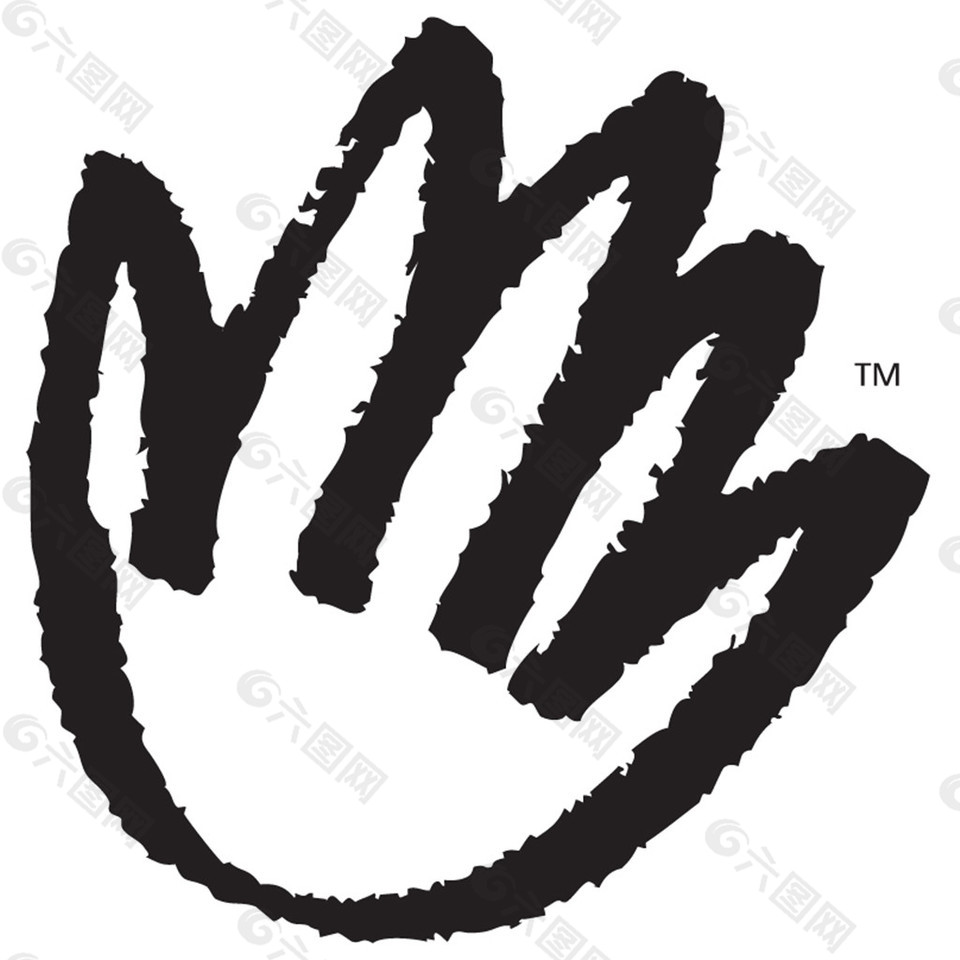TM抽象手掌状logo设计