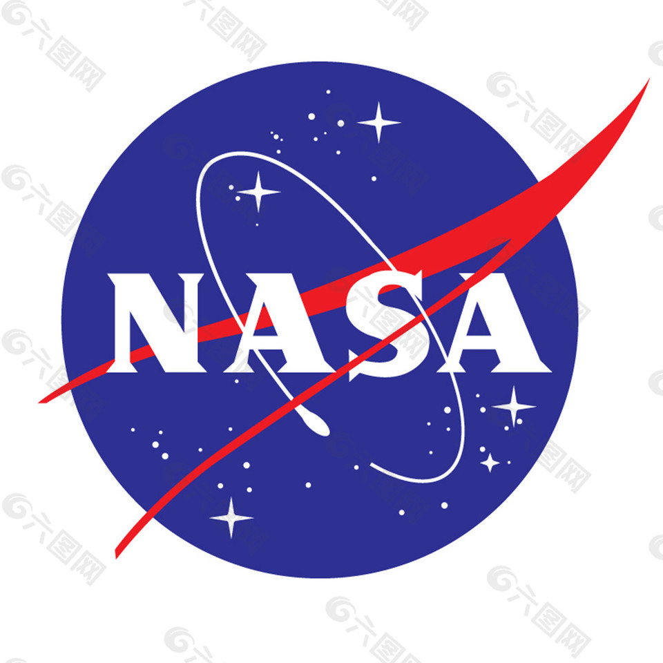 蓝色星空NASA宇宙轨迹logo设计