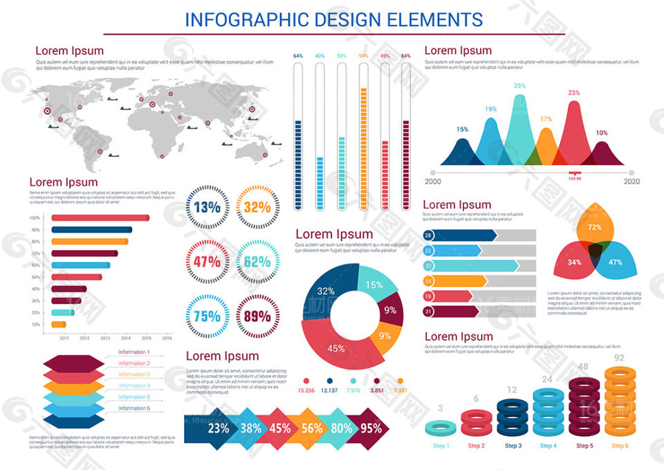 信息图表设计矢量素材