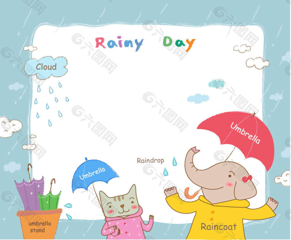 卡通儿童边框 AI矢量196