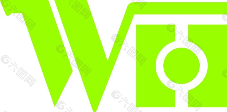 绿色几何异形logo素材设计