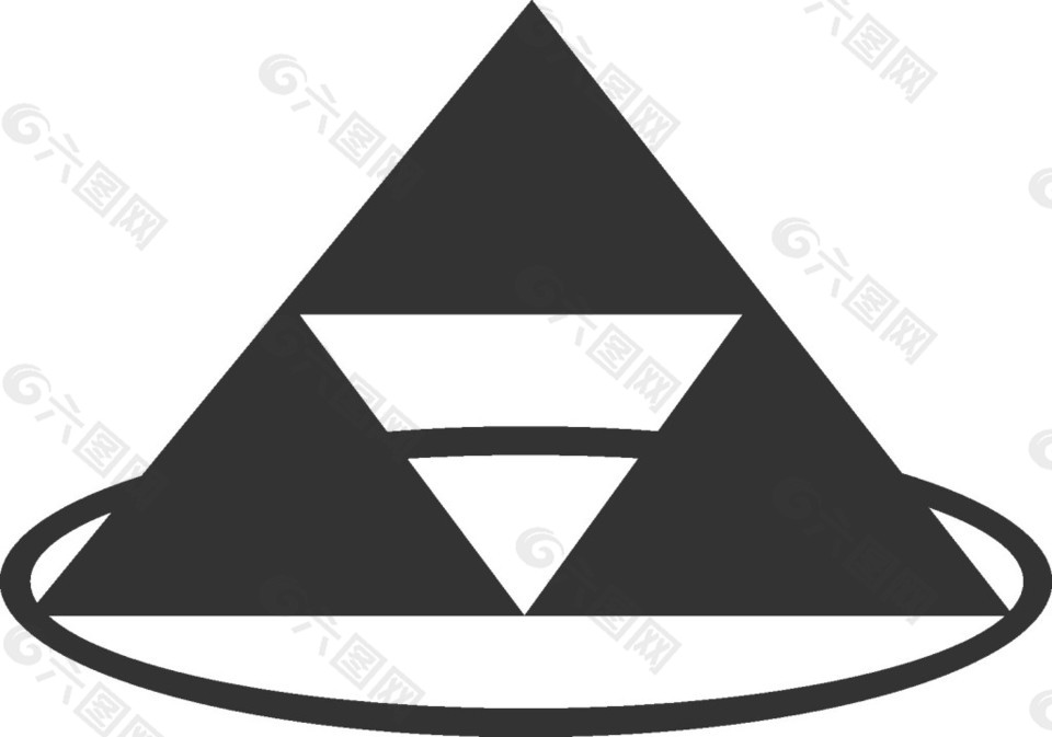 灰色几何图形logo设计素材
