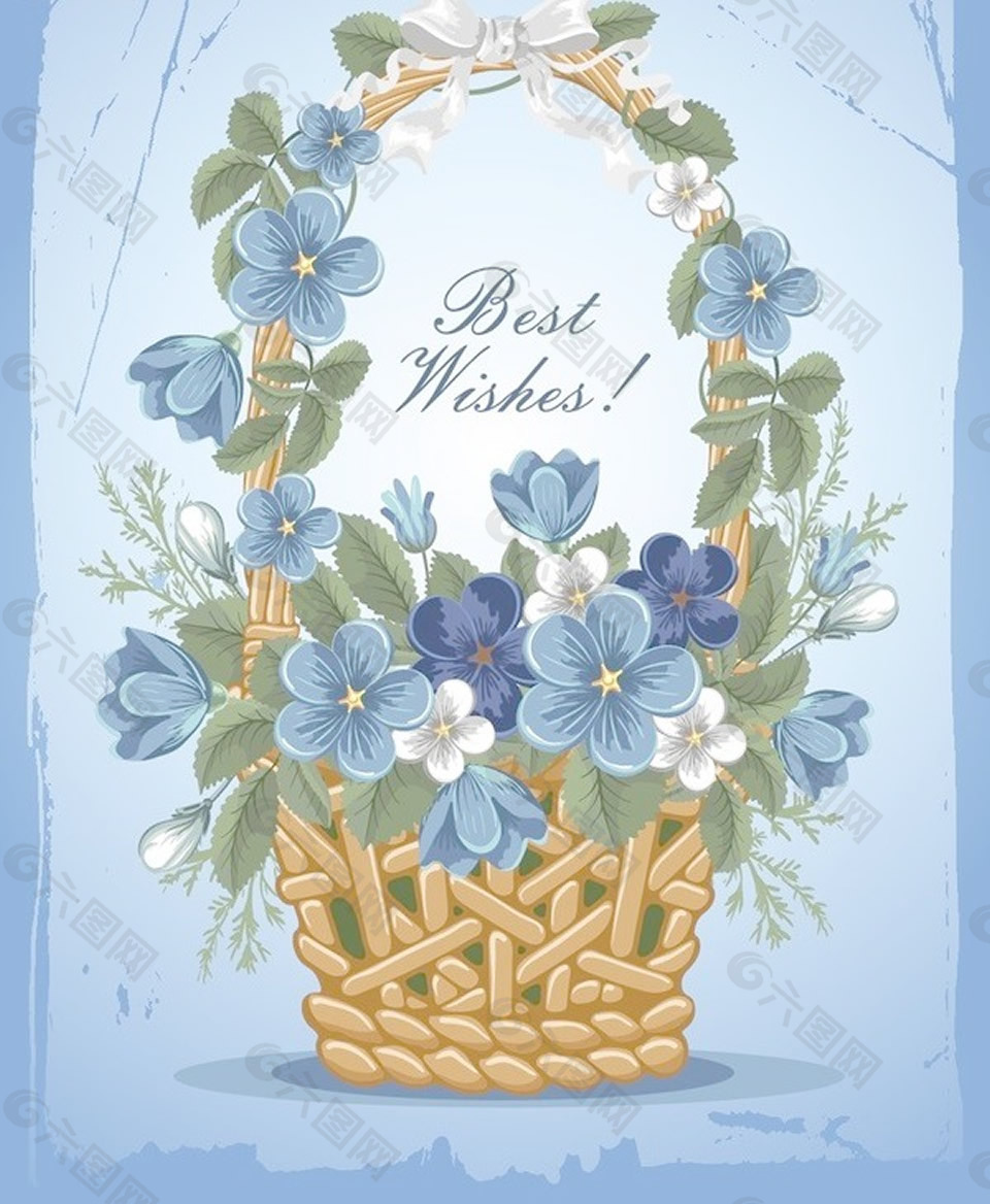 浪漫花卉卡片模板设计元素素材免费下载(图片编号:7874867)-六图网