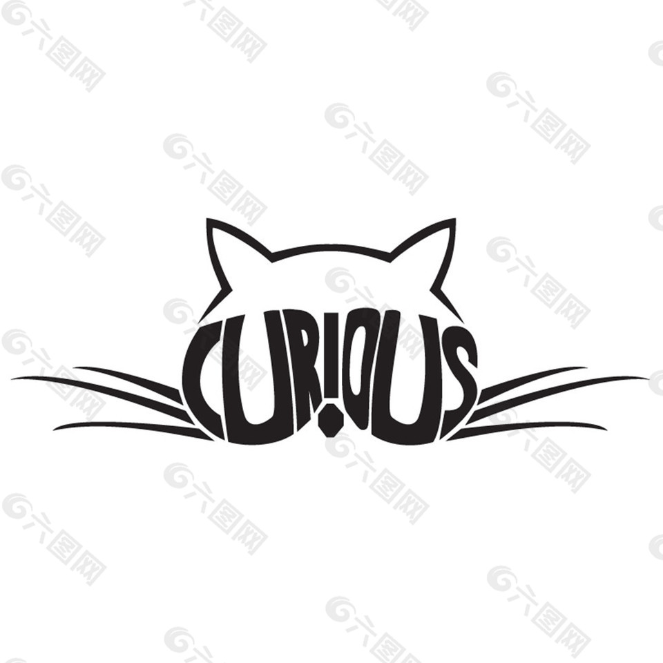 创意猫咪头像logo设计