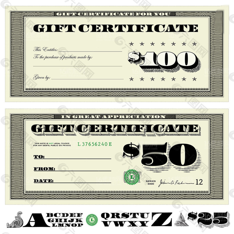 100和50美元钞票花纹装饰矢量素材设计元素素材免费下载(图片编号:7877118)-六图网