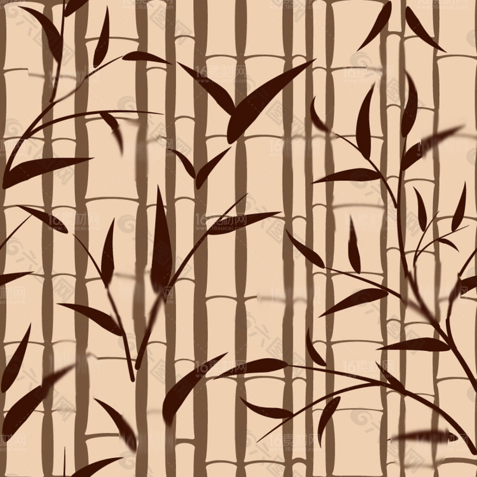 竹子精美中国风花纹底纹元素矢量素材