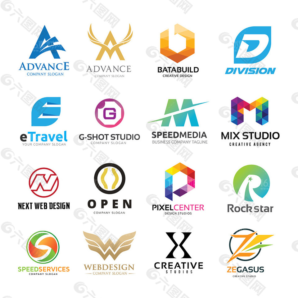 精美企业行业logo设计矢量素材平面广告素材免费下载(图片编号
