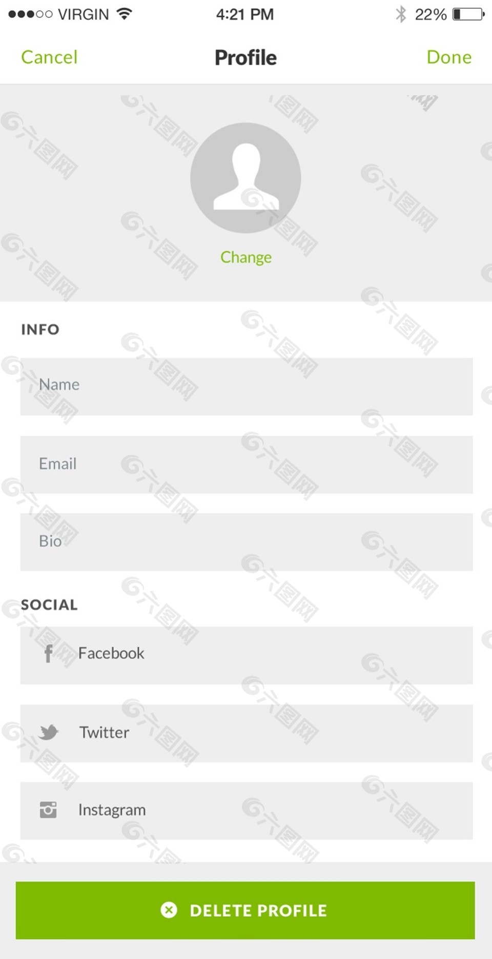 社交app页面设计元素