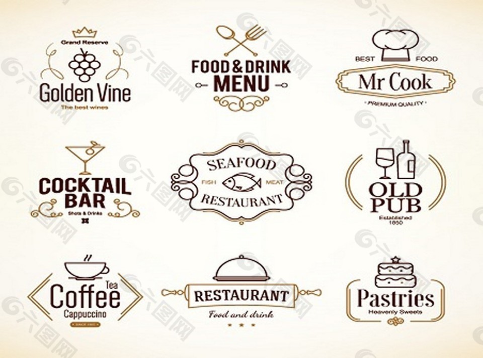 9餐厅菜单符号