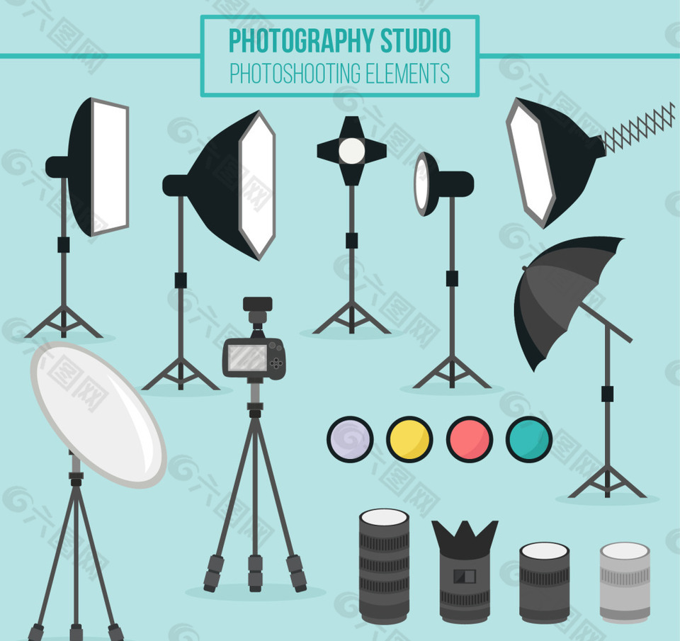 摄影器材矢量素材