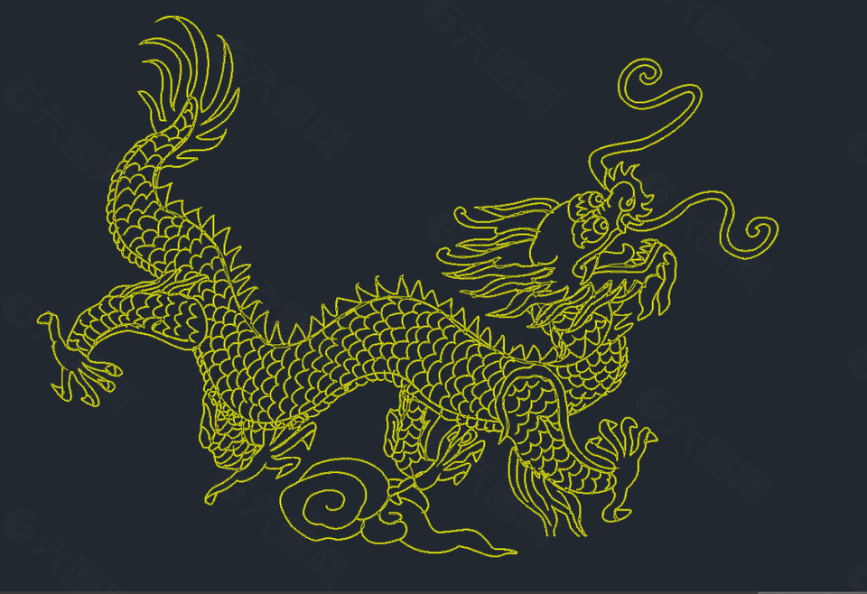 cad龙纹素材