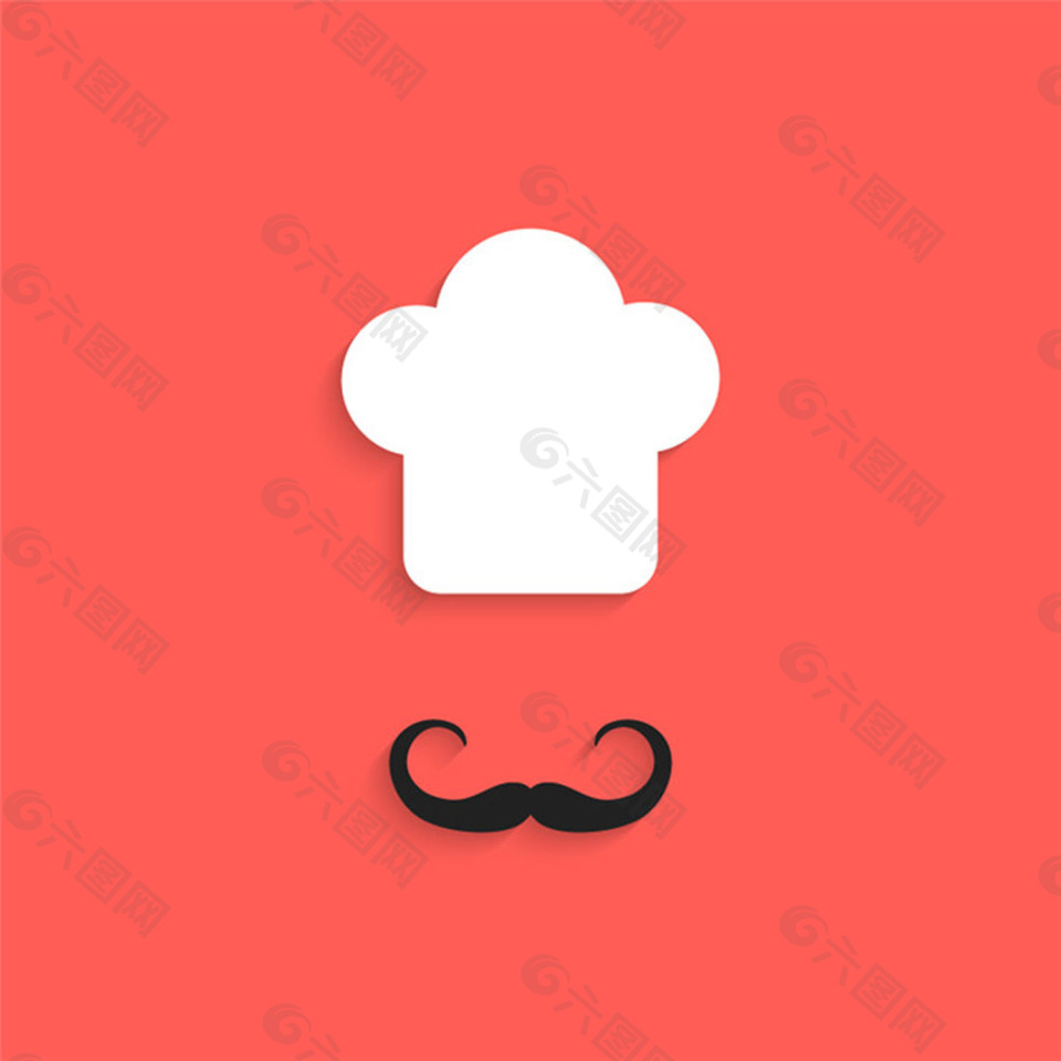 创意厨师帽与大胡子