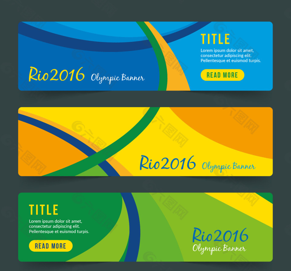 rio奥运会抽象卡片设计
