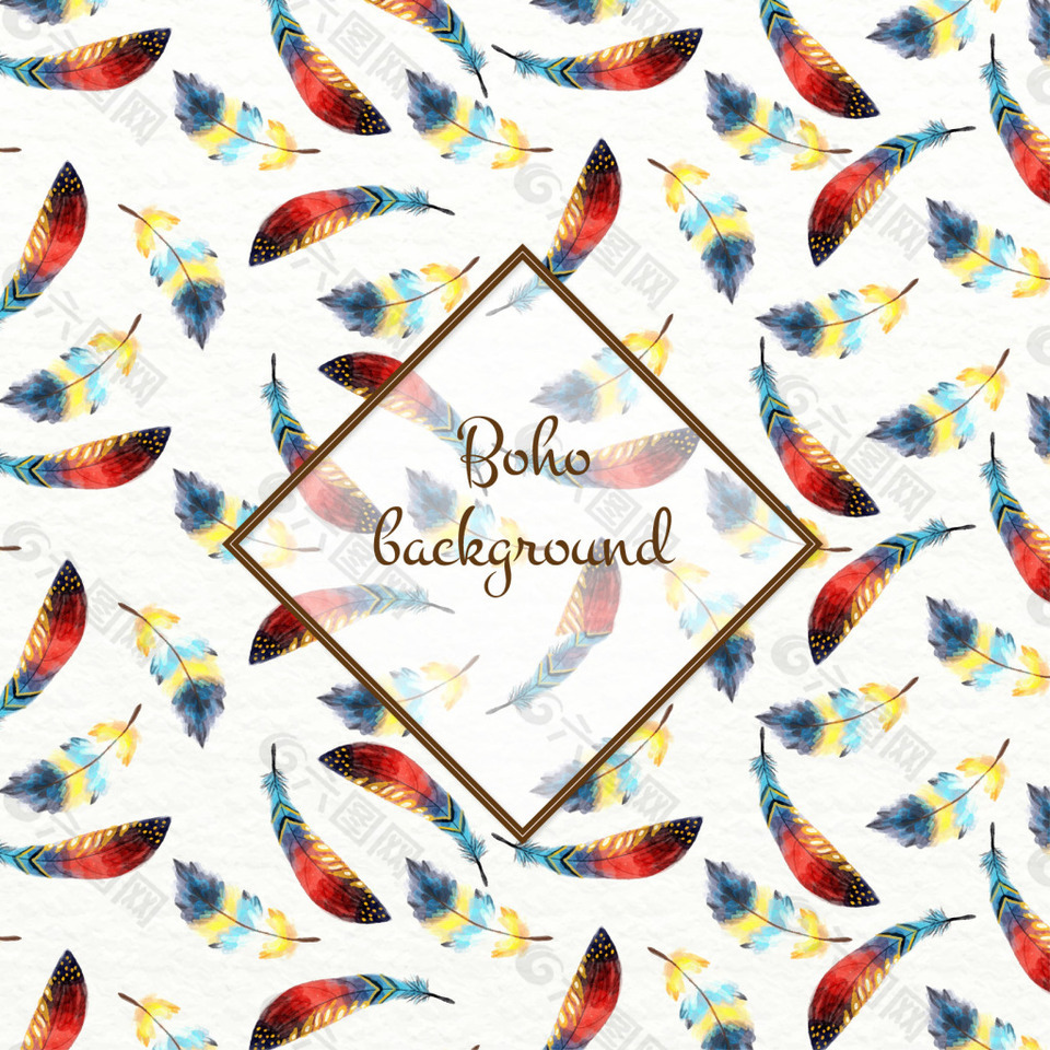 羽毛图案背景素材