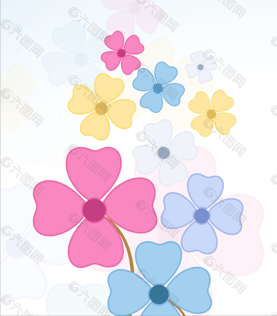 五颜六色的花朵背景