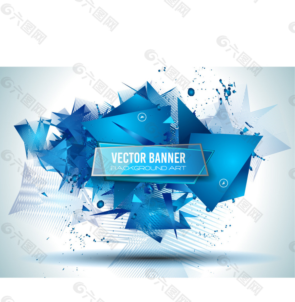 炫酷晶格化背景矢量图片04