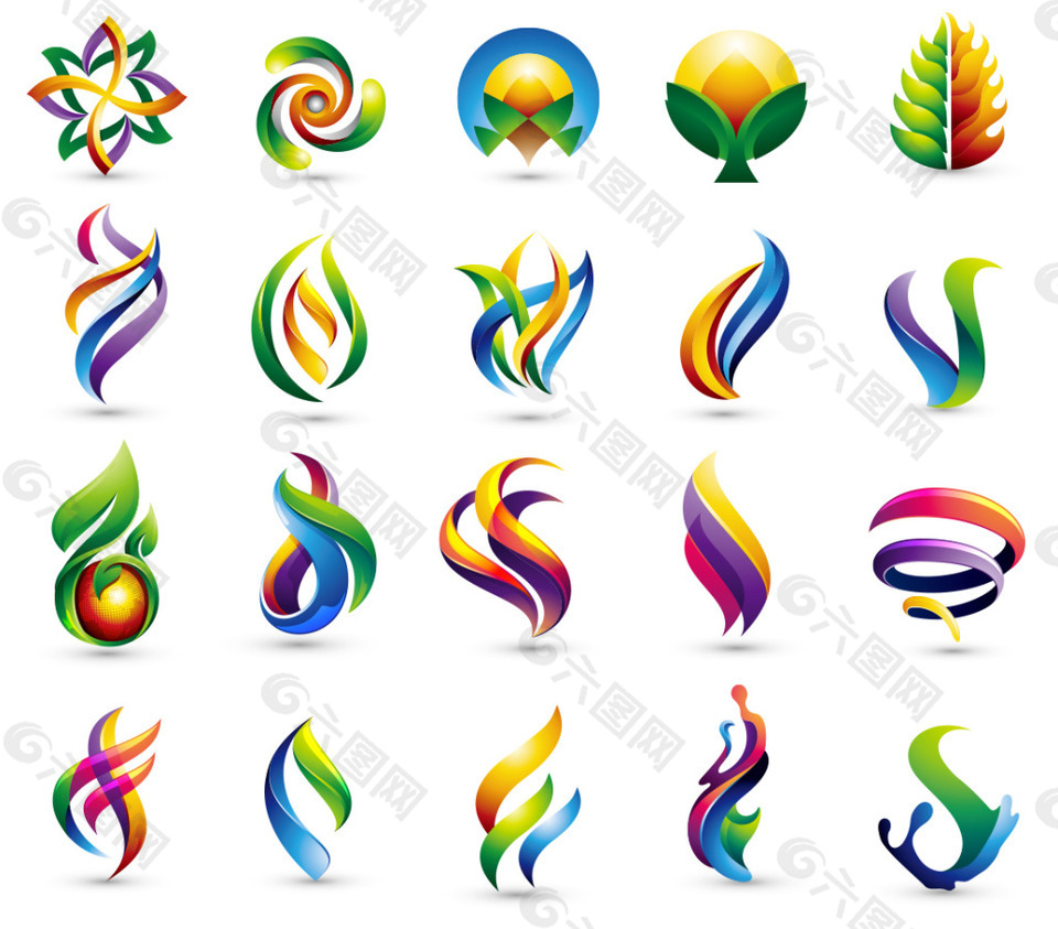 彩色logo平面广告素材免费下载(图片编号:7896370)