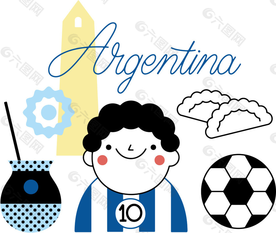 阿根廷免费卡通素材