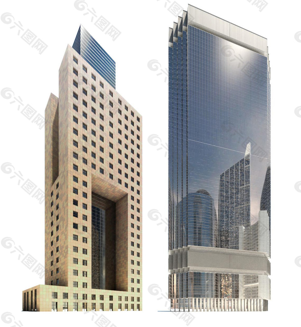 建筑设计 城市高楼大厦模型