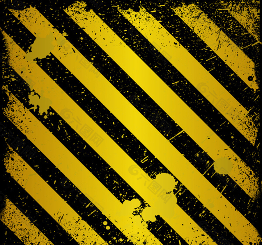黄色警告条纹矢量素材