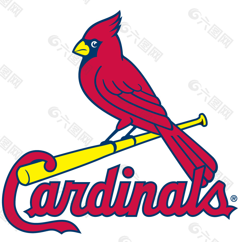 红色卡通鹦鹉logo设计
