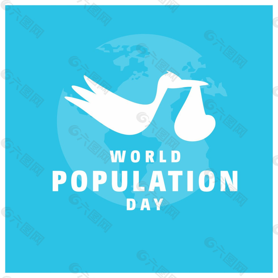 蓝色世界人口日背景
