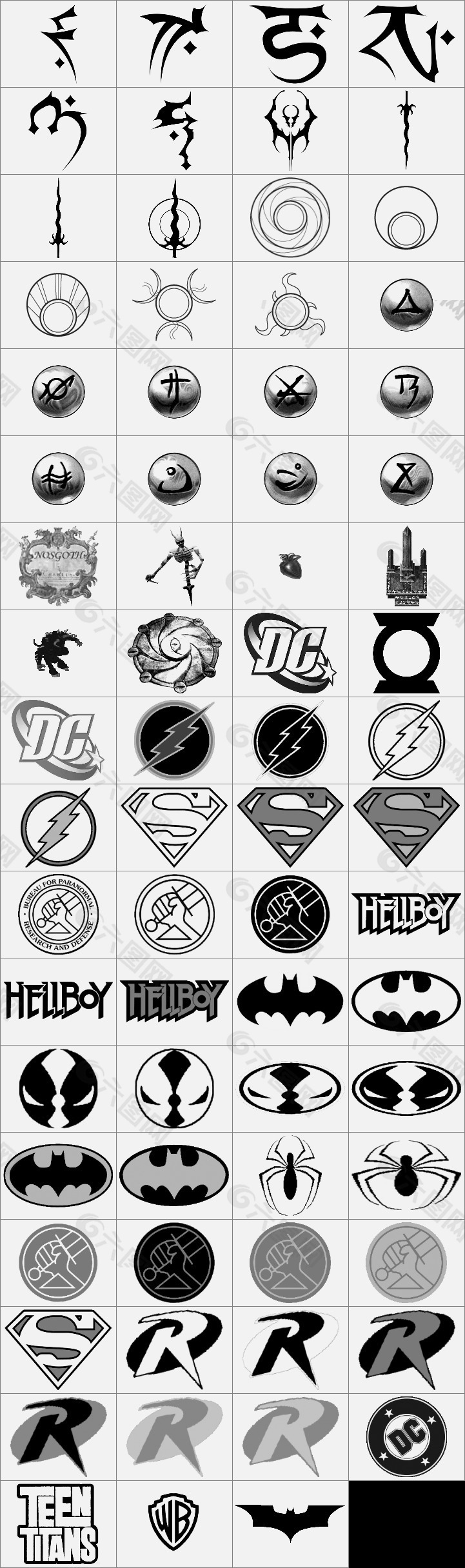 超人徽章标志笔刷