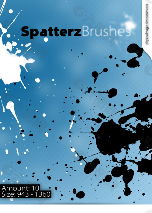 油漆桶喷溅笔刷