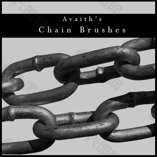真实铁链、锁链Photoshop笔刷素材