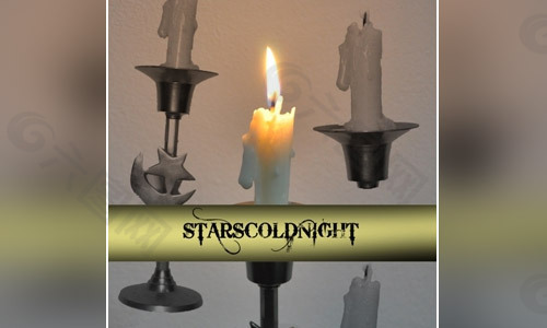 真实蜡烛、烛台、烛光Photoshop笔刷下载