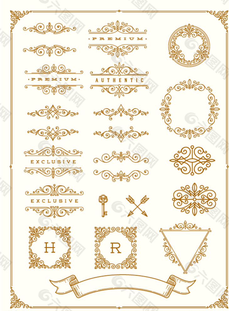 欧式复古边框图片