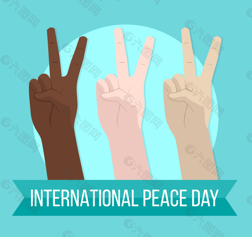 代表世界和平的手势图片