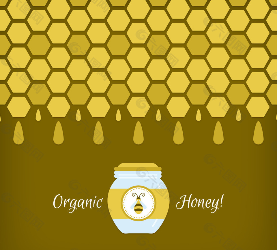 蜂蜜六边形背景
