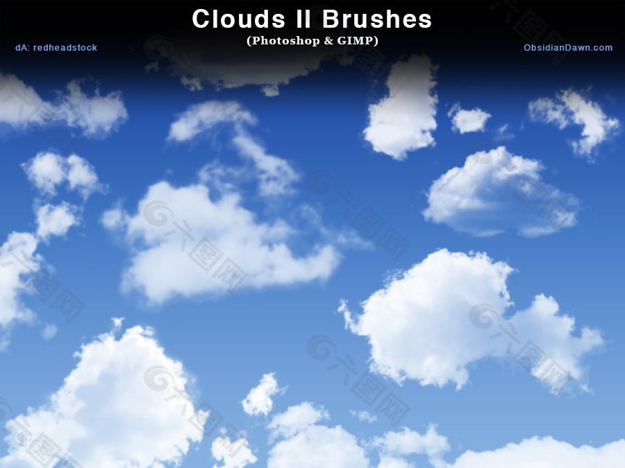 高清真实的云彩、云朵Photoshop笔刷素材下载