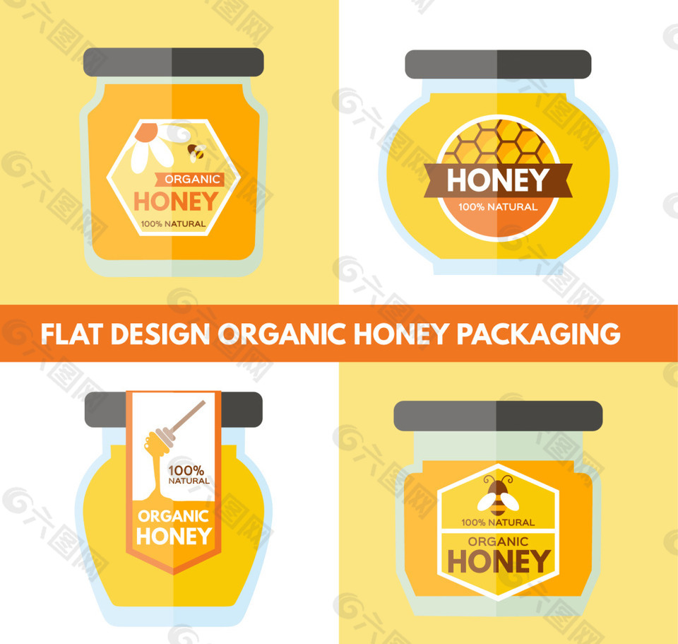 有机蜂蜜罐包装设计