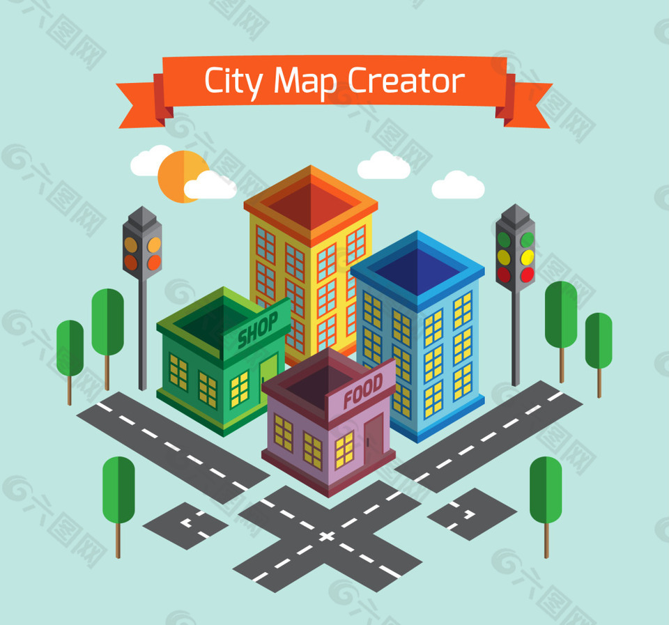 在等距视图中创建一个城市