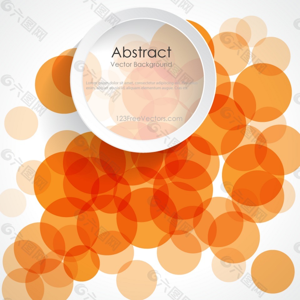 抽象的橙色圈设计背景